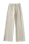 casual slight stretch 5 colors high waist straight pants(size run small)_Black_Dark Gray_Beige