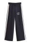 casual non-stretch letter printing drawstring high-waist loose pants_Rose Red_Dark Blue