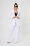 high quality stylish non-stretch 11 colors straight suit pants(only pants)_Black_White