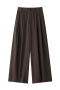 casual non-stretch 8 colors solid color high-waist pants_Black_White_Gray_Dark Gray_Rose Red_Yellow_Dark Blue_Brown