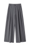 casual non-stretch 8 colors solid color high-waist pants_Black_White_Gray_Dark Gray