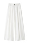 casual non-stretch 8 colors solid color high-waist pants_Black_White
