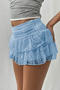 new stylish slight stretch 6-colors patchwork lace mini skirts new add color_Black_White_Pink_Yellow_Sky Blue