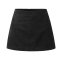 casual non-stretch suede fabric simple zip-up solid color mini skirt(with lined)_Black