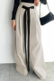 s-2xl stylish non stretch lace-up high waist wide leg pants_Black_Gray_Dark Gray_Rose Red_Beige