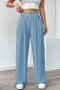 s-2xl stylish non stretch pure color loose high waist linen pants_Black_Green_Sky Blue