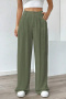 s-2xl stylish non stretch pure color loose high waist linen pants_Black_Green