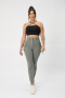 high quality casual slight stretch pockets zip-up button all-match cargo pants_Dark Gray