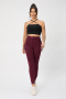 high quality casual slight stretch pockets zip-up button all-match cargo pants_Dark Gray_Rose Red