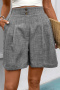 stylish non-stretch two colors high waist pockets all-match shorts_Dark Gray