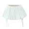 casual slight stretch solid color drawstring mini skirt_Black_White