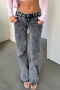 s-xl new non-stretch 3-color patchwork straight-leg jeans_Gray