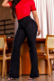 new plus-size medium stretch 3-color high-waist jeans_Black