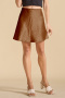 s-xl stylish slight stretch patchwork satin high-waist mini skirts_Black_Dark Green_Beige_Brown