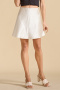 s-xl stylish slight stretch patchwork satin high-waist mini skirts_Black_Dark Green_Beige