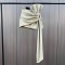 chic slight stretch bow ribbon design with lining mini skirt(size run small)_Black_Beige
