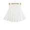 casual non-stretch 5-colors solid high-waist mini pleated skirt with lining_Black_White