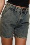 casual non-stretch denim 3 colors high-waist shorts_Sky Blue_Haze Blue