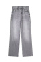 casual non-stretch denim 6 colors high-waist jeans_Black_Gray
