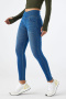 casual high stretch solid high waist hip lift tight fit jeans size run small_Dark Gray_Sky Blue_Blue
