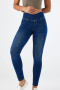 casual high stretch solid high waist hip lift tight fit jeans size run small_Dark Gray_Sky Blue_Blue_Dark Blue