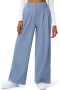 stylish plus size slight stretch 7 colors high waist pocket trousers_Black_Gray_Pink_Dark Green_Blue