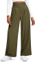 stylish plus size slight stretch 7 colors high waist pocket trousers_Black_Gray_Pink_Dark Green