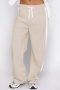 casual plus size slight stretch color-block drawstring loose sweatpants_Black_Gray_Dark Gray_Dark Green_Dark Blue_Beige