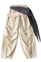 casual non-stretch personalized waist design pants(size run small)_Gray_Beige