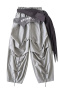 casual non-stretch personalized waist design pants(size run small)_Gray