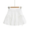 casual non-stretch 3 colors solid color high-waist mini skirt(size run small)_Black_White