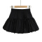 casual non-stretch 3 colors solid color high-waist mini skirt(size run small)_Black