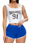 casual plus size slight stretch 13 colors slim mid waist shorts (only shorts)_Black_Pink_Light Pink_Rose Red_Yellow_Orange_Light Green_Aqua Green_Green_Sky Blue_Blue