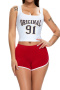casual plus size slight stretch 13 colors slim mid waist shorts (only shorts)_Black_Pink_Light Pink_Rose Red