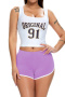 casual plus size slight stretch 13 colors slim mid waist shorts (only shorts)_Black_Pink_Light Pink_Rose Red_Yellow_Orange_Light Green_Aqua Green_Green_Sky Blue_Blue_Light Purple