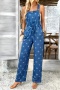 casual slight stretch 4 colors drawstring overalls(no underwear)_Black_White_Dark Green_Blue