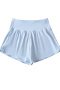 casual high stretch 4 colors solid color high-waist shorts(size run small)_Black_White_Sky Blue