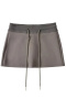 casual slight stretch 7 colors high-waist drawstring mini skirt(size run small)_Black_White_Gray_Dark Gray
