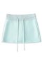 casual slight stretch 7 colors high-waist drawstring mini skirt(size run small)_Black_White_Gray_Dark Gray_Pink_Sky Blue