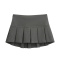 casual slight stretch 6 colors pleated mini skirt(size run small)_Black_White_Gray_Dark Gray