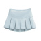 casual slight stretch 6 colors pleated mini skirt(size run small)_Black_White_Gray_Dark Gray_Pink_Sky Blue