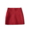 casual non-stretch high-waist solid color zip-up mini skirt(size run small)_Black_White_Gray_Red