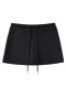 casual slight stretch 7 colors drawstring high-waist mini skirt(size run small)_Black