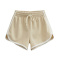 casual slight stretch 4 colors drawstring shorts(size run small)_Black_Gray_Beige