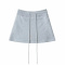 casual non-stretch 5 colors drawstring mini skirt(size run small)_Black_Gray