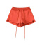 casual slight stretch 11 colors drawstring high-waist shorts(size run small)_Black_White_Gray_Dark Gray_Pink_Rose Red_Yellow_Orange