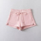 casual slight stretch 11 colors drawstring high-waist shorts(size run small)_Black_White_Gray_Dark Gray_Pink