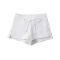 casual slight stretch 11 colors drawstring high-waist shorts(size run small)_Black_White
