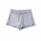 casual slight stretch 11 colors drawstring high-waist shorts(size run small)_Black_White_Gray