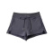 casual slight stretch 11 colors drawstring high-waist shorts(size run small)_Black_White_Gray_Dark Gray